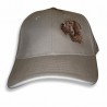 Casquette coton beige brodée sur stock