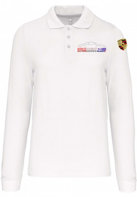Polo Manches Longues PEA Homme - Blanc