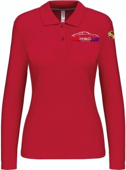 Polo Manches Longues PEA Femme - Rouge